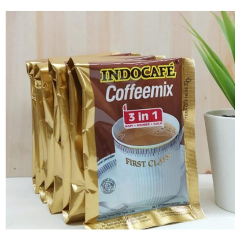 

Indocafe Coffee Mix 3 In 1 - 1 Renteng 10 Pcs - Jagonya Kopi - Kopi Cafe