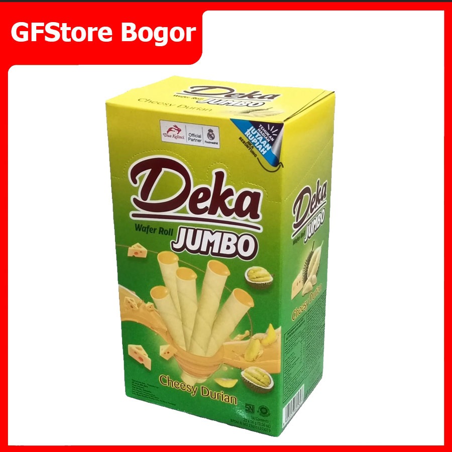 

Deka Jumbo Cheesy Durian Biskuit & Snack [16 g/ 20 pcs]