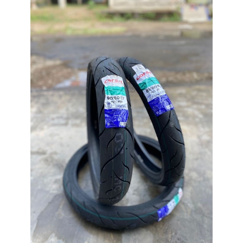 BAN LUAR CORSA TERMINATOR UK 80/80 90/80 RING 17