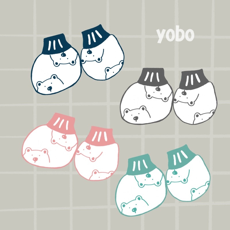 YOBO VERY BEARY Baby Accessories | SARUNG TANGAN KAKI BAYI STK Very Beary