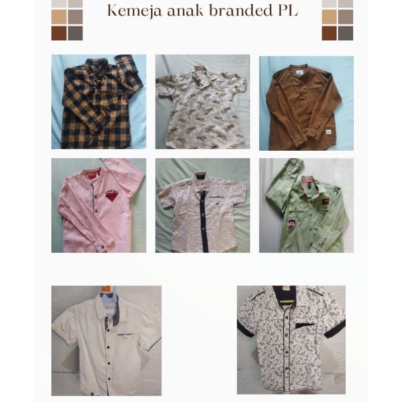 Kemeja anak cowok branded preloved like new / kemeja anak little M / kemeja panjang anak umur 3 4 5 