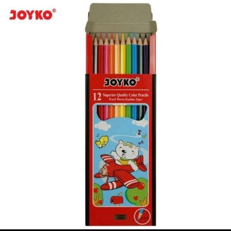 

Pensil warna clear Joyko 12 woodless color pencils