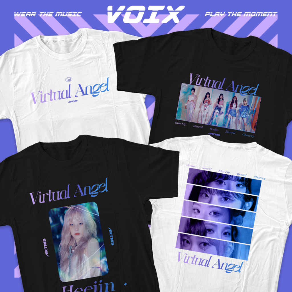 Kaos Kpop ARTMS "<Dall> ; Virtual Angel" Tee - Heejin, Haseul, Kim Lip, Jinsoul, Choerry