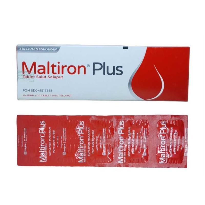 Maltiron Plus 100 Tablet - Vitamin Zat Besi & Multivitamin - Zat Besi Ibu Hamil & Menyusui