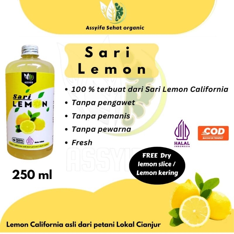 

[BUY 1 GET 1 FREE] Sari Lemon Murni Diet Detox Pelangsing Berat Badan Original | 250ml | By Assyifa Sehat Organic