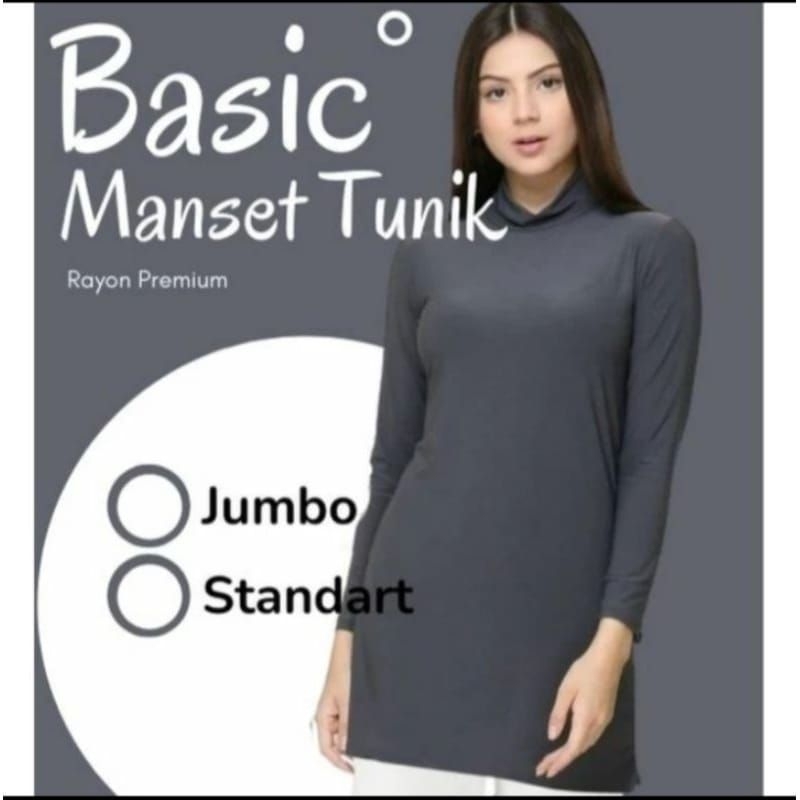 Manset Tunik | Manset Tunik Rayon Premium | Turtleneck | Manset Tunik Wanita | Manset Tunik Lengan P