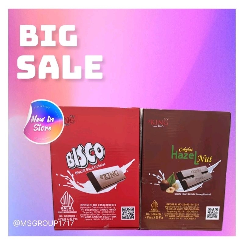 

DKING coklat BISCO cokelat HazeLnut isi 80pcs murah meriah