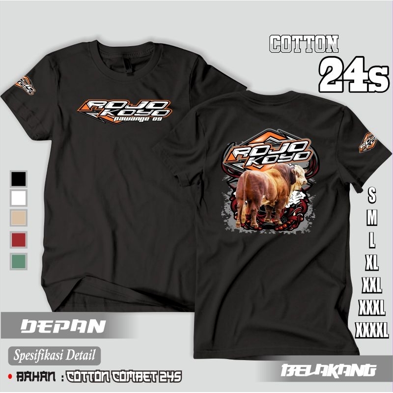 Kaos Sapi RojoKoyo / Kaos Sapi Terbaru / Kaos Sapi Keren / Cotton 24s PREMIUM