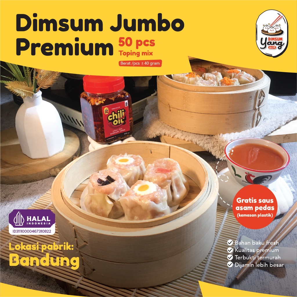 

Dimsum ayam jumbo isi 50 pcs harga pabrik-toping mix