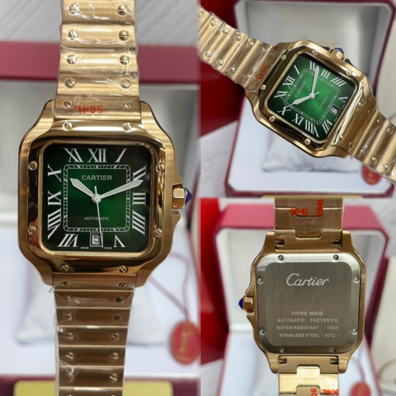 Jam Tangan Pria Cartier Santos Romawi Japan Quality Autometic Premium AAA