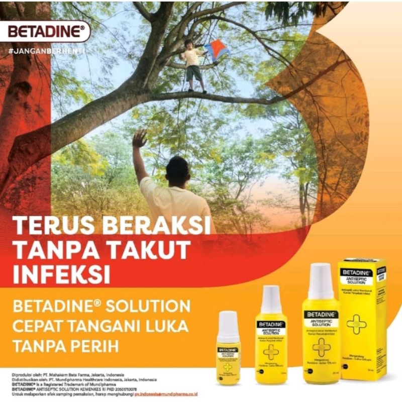 Betadine Antiseptik Solution Obat Luka Luar 30ml