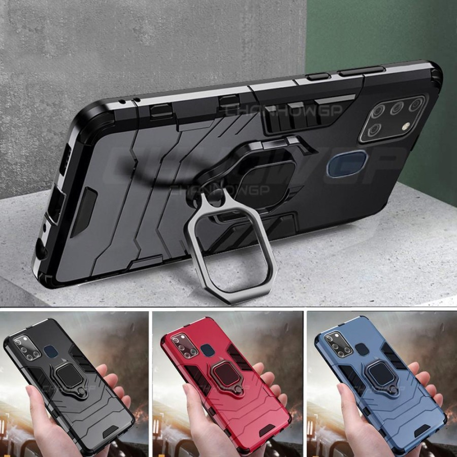 CASE SAMSUNG A10S / A20S / A30S / A50S / A70S RUGGED ARMOR ROBOT STANDING IRING