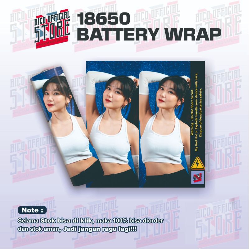 

FAMSTORE - Pelindung baterai - Stikerskin Wrap Baterai 18650 Motif JKT 48 Full motif desain Dan Anti Gores