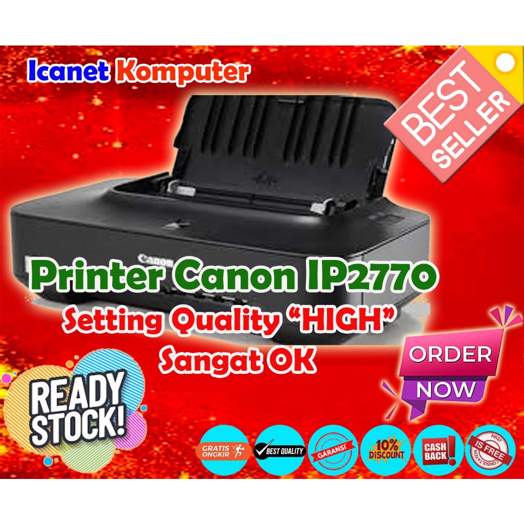 Printer Canon IP2770 Siap Pakai - solusi budget minim ( Print Setting High = Hasil  OK)