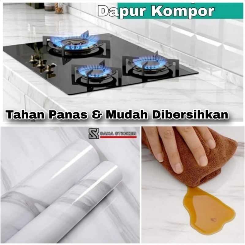 wallpaper dinding dapur/wallsticker dapur/sticker perabotan glossy/stiker meja,lemari, etalase gloss