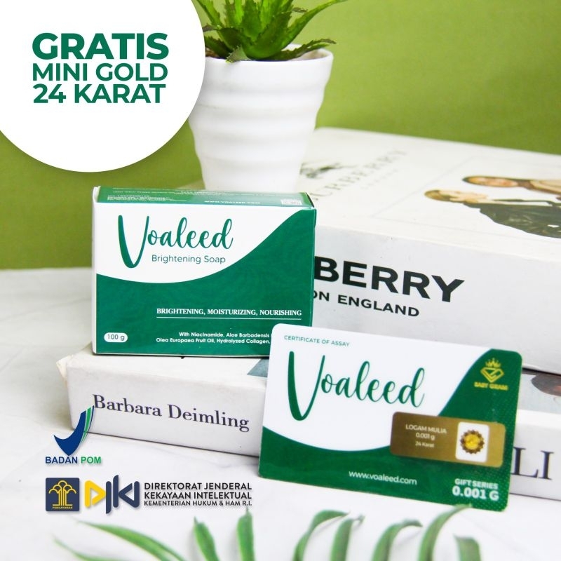 BPOM - VOALEED Brightening Soap - Sabun Pemutih Wajah Sabun Collagen Kolagen Sabun Glutathione Sabun