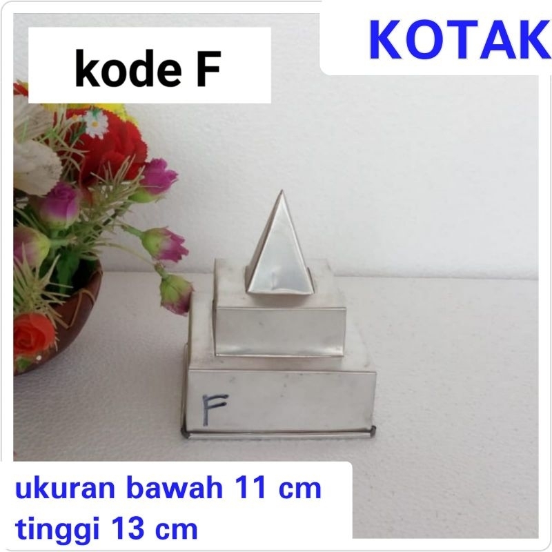 loyang cetakan tumpeng susun kotak kecil