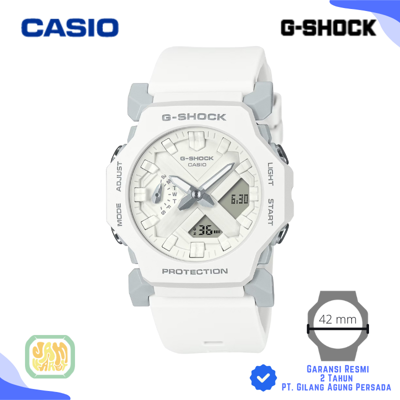 JAM TANGAN PRIA CASIO G-SHOCK GA-2300-7A ORIGINAL - GSHOCK GA 2300 7ADR PUTIH