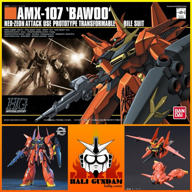 HG 1/144 AMX-107 BAWOO Bali Gundam Hobby Corner Bandai Original