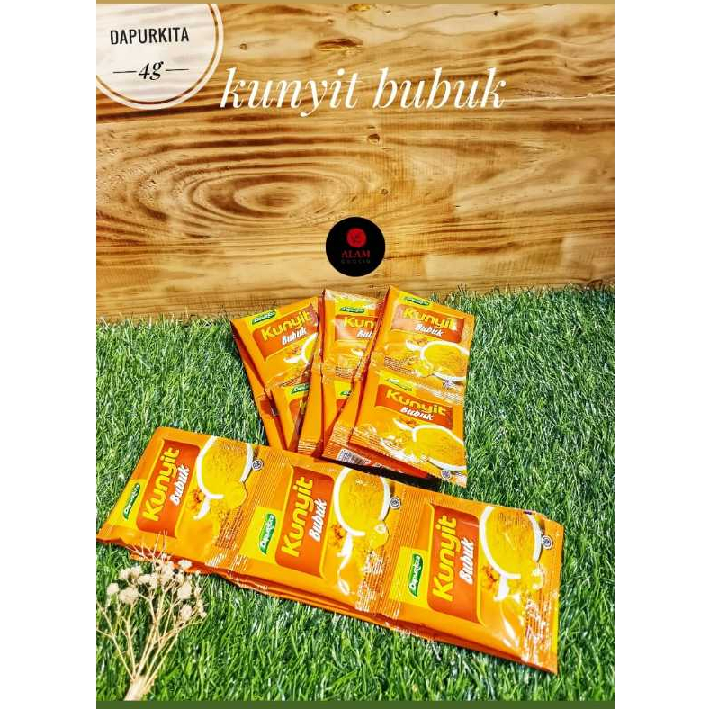 

1 pak DapurKita Kunyit Bubuk 4gr, 1 pak isi 6 renteng