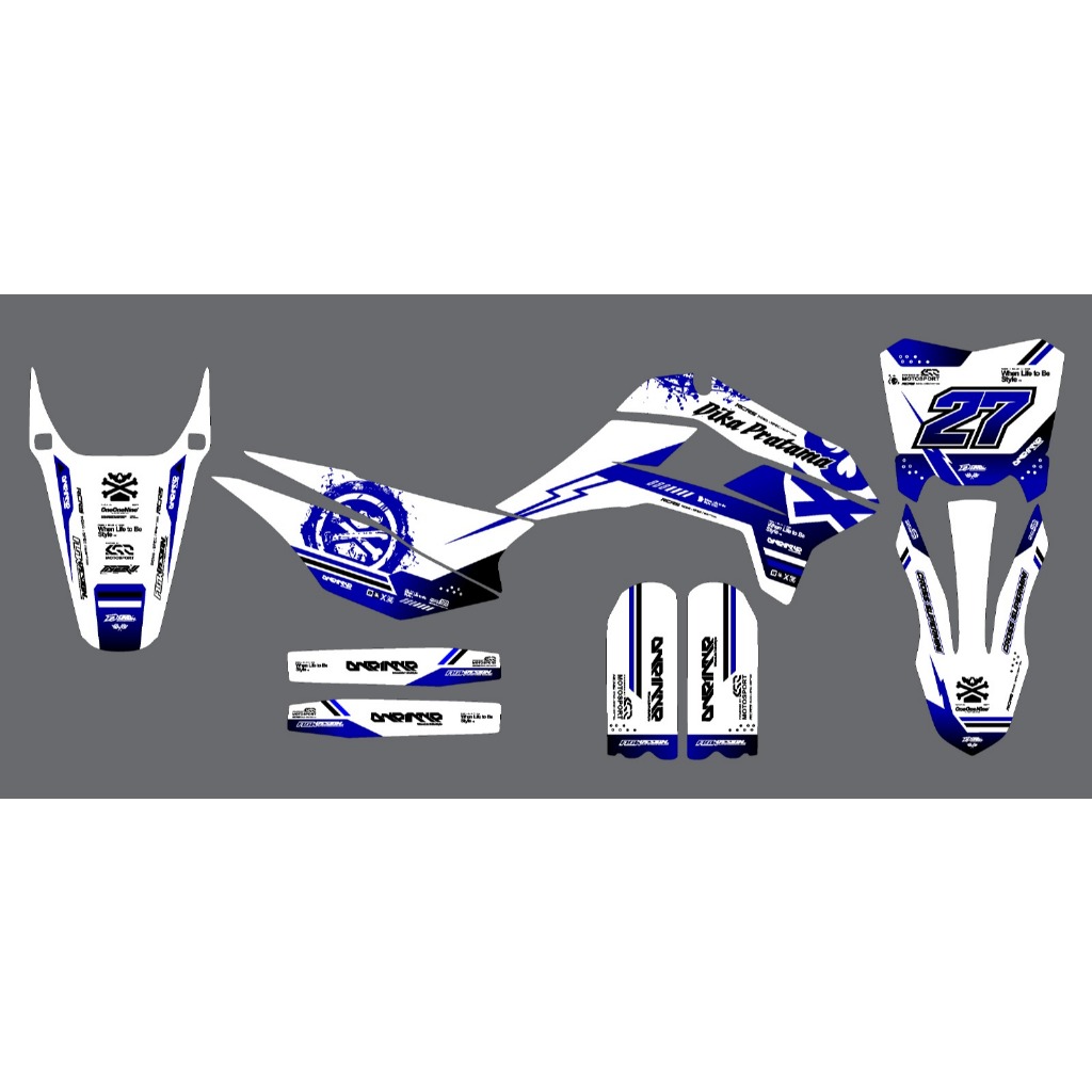 DECAL STICKER VIAR CROSS X100 (BEBAS REQUES DESAIN)