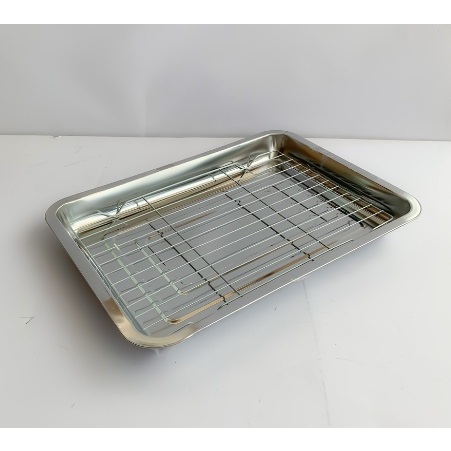 

Nampan Stainless Steel - 40 x 30 x 4,8 cm - 36 x 27 x 4,8 cm - 32 x 22 x 4,8 cm