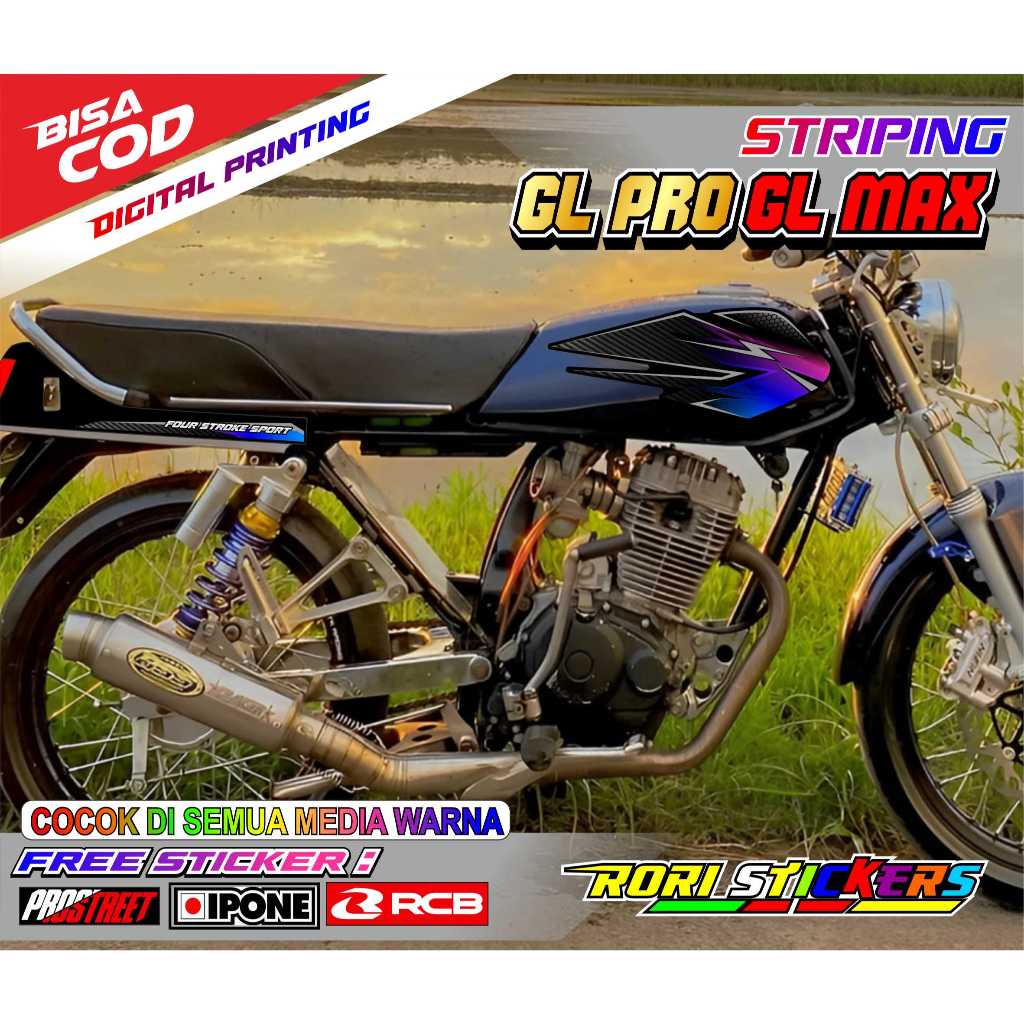 STRIPING VARIASI HONDA GL PRO GL MAX / STICKER LIST VARIASI MOTOR GL PRO GL MAX