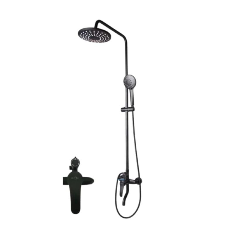 TK Shower coloumn Sus 304 Black Shower Tiang Set Carlo Fiotini - Black