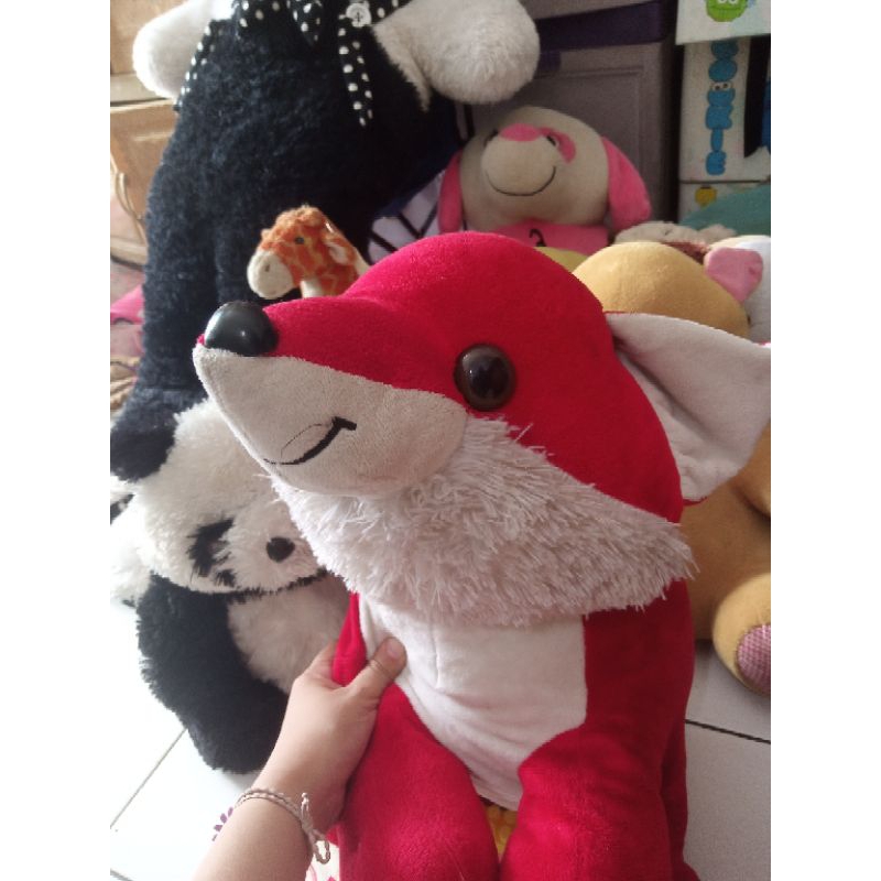 preloved boneka rubah ukuran 60cm