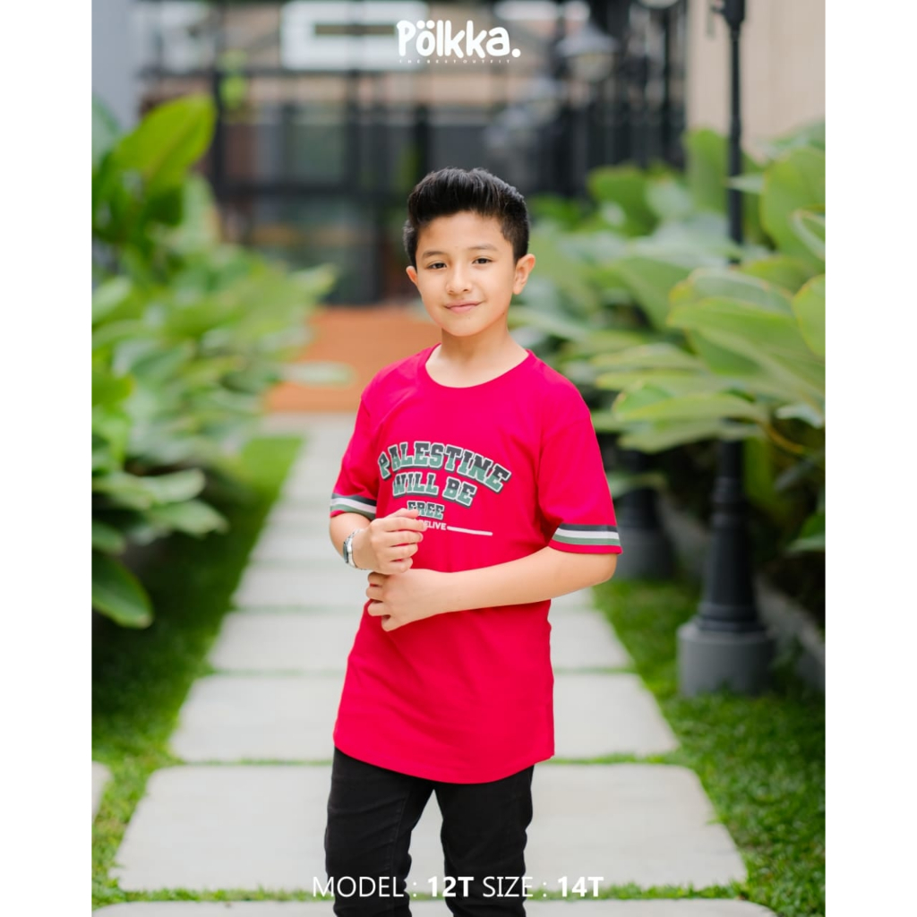 Kaos Kurta Palestina Anak tanggung ABG 6-14th Baju Polkka Distro Bandung Palestine