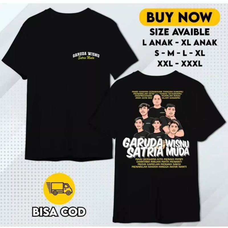 Kaos Baju GWSM Series All Team Fans Garuda Wisnu Satria Muda T-shirt Premium