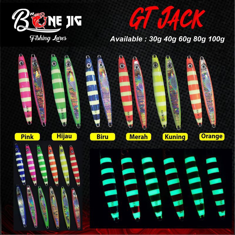 Metal jig Bone jig. Gt jeck 30g-100g