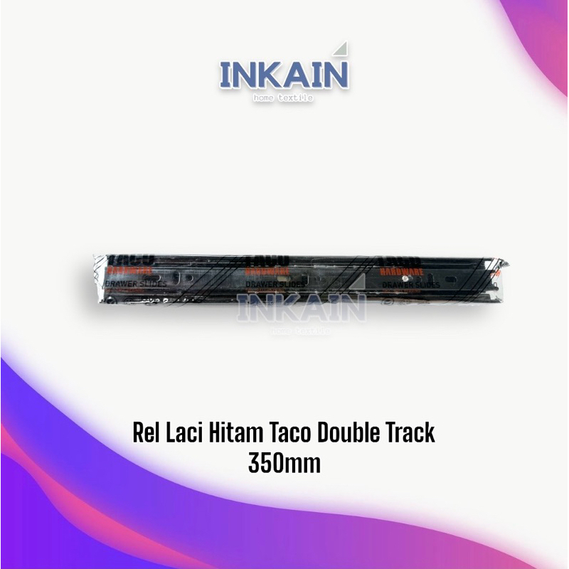 Rel Laci Hitam Merk Taco Double Track 350mm 35cm