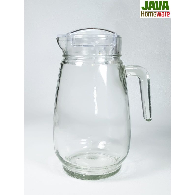 TEKO WATER JUG KACA| JUG KACA DENGAN TUTUP | NICOLA PITCHER | TEKO TEMPAT AIR MINUM
