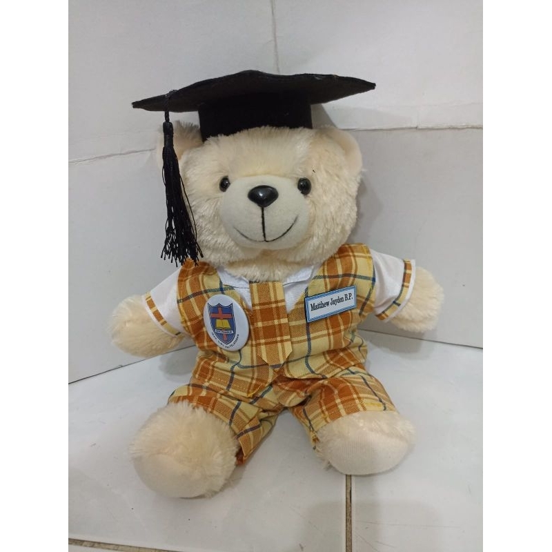 Boneka 25cm Seragam Penabur TK SD SMP SMA Custom Nama