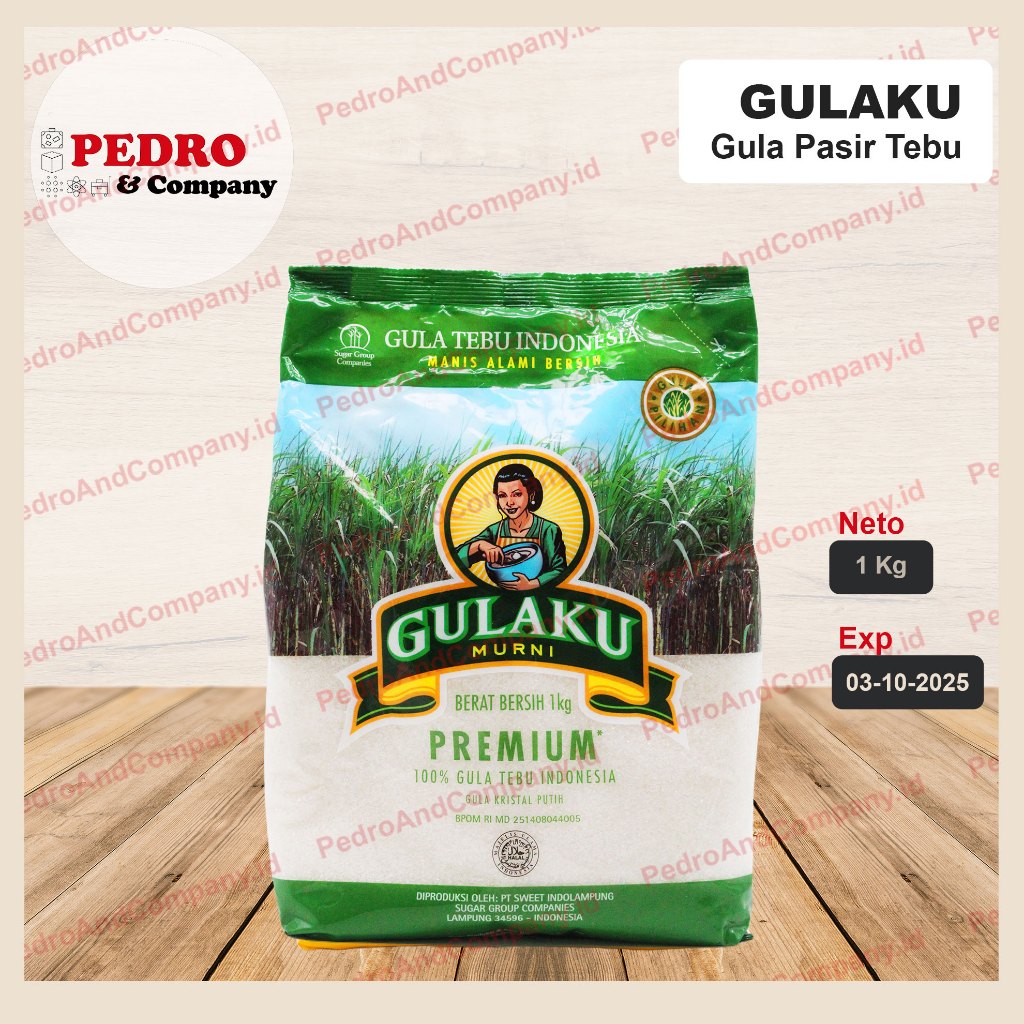 

Gulaku - gula tebu/ cane sugar (1kg) hijau