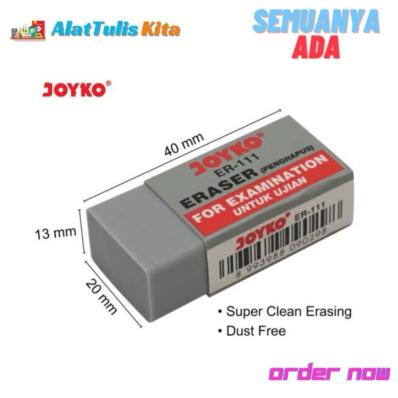 

(1 PCS) Penghapus Ujian Joyko ER-111/ Eraser Joyko ER-111