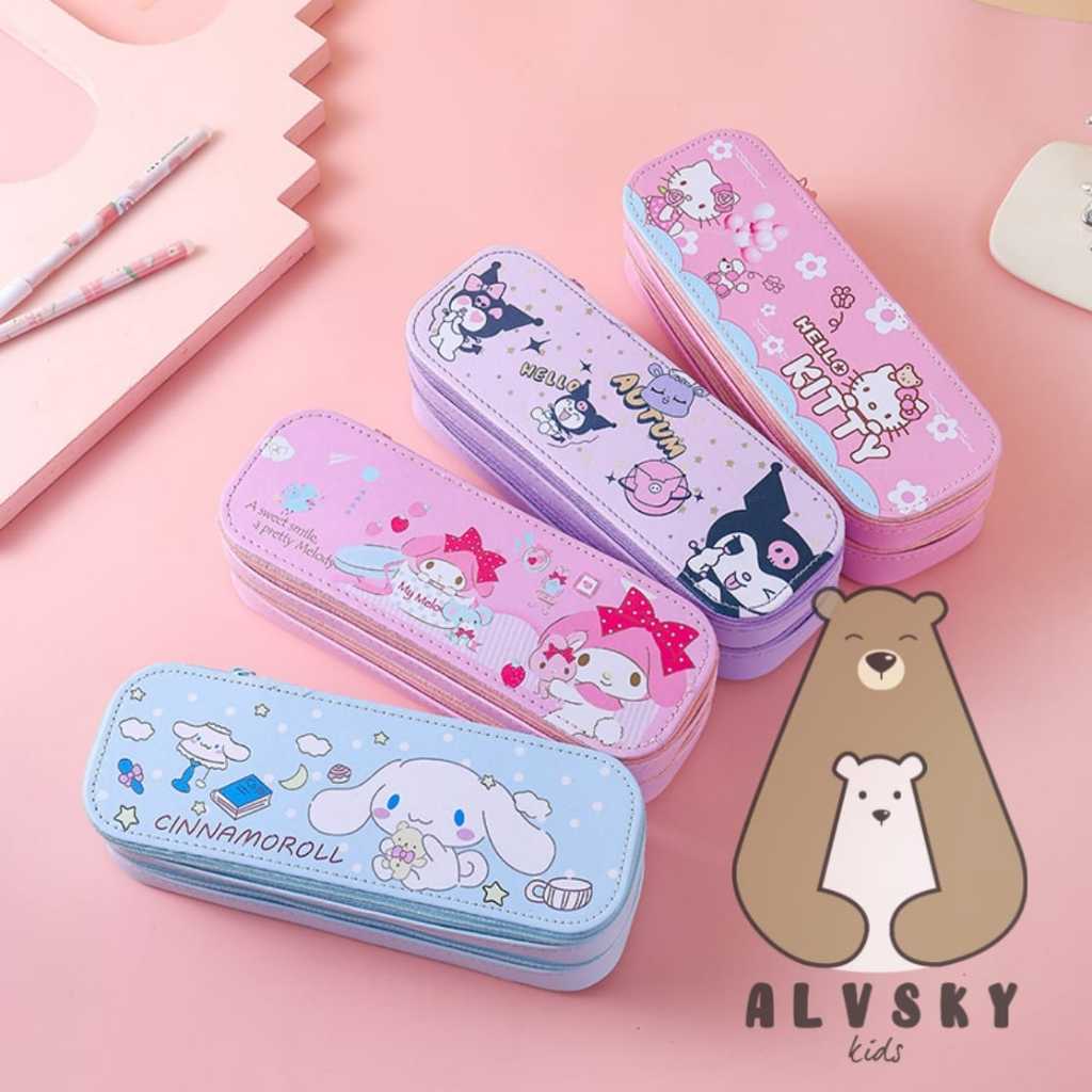 

TEMPAT PENSIL 2 SUSUN / KOTAK PENCIL ANAK KOREA 2 LAYER MOTIF LUCU