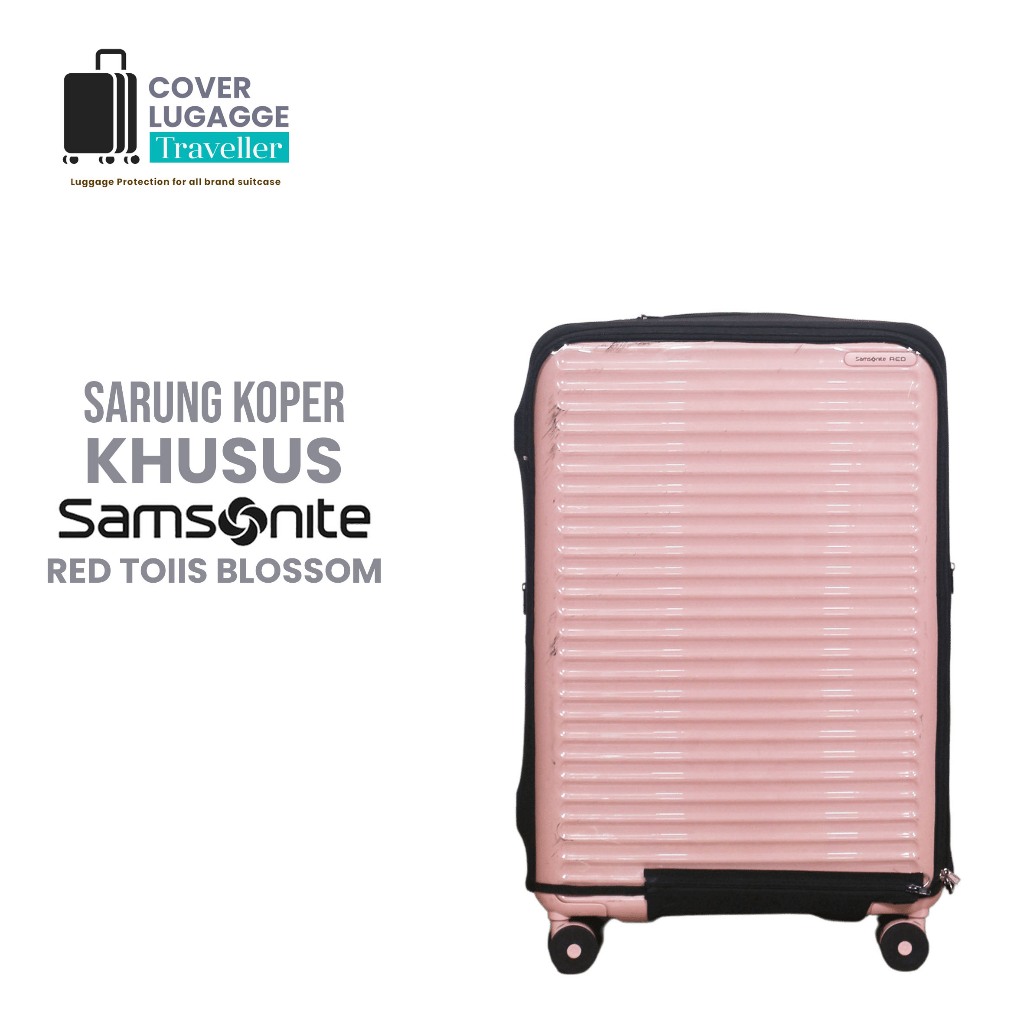 Sarung cover pelindung luggage koper samsonite red toiis blossom semua ukuran