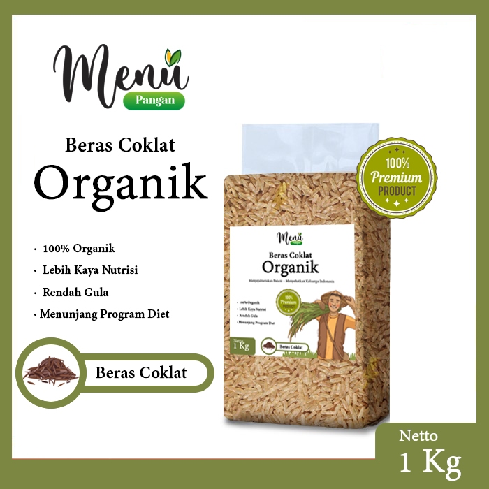 

Beras COKELAT Organik Premium Banyuwangi 1kg (Brown Rice /Beras Pecah Kulit) - Beras COKLAT Sehat untuk MPASI / Diabetes / Diet Rendah Gula Kalori by MenuPangan