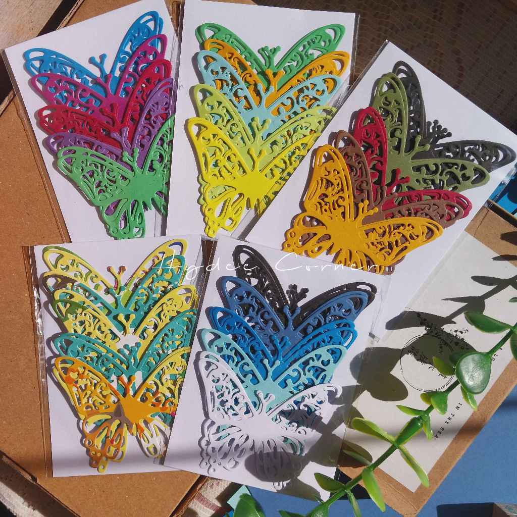 

10 pcs Butterfly die cut paper for journaling scrapbooking bujo / hiasan atau dekorasi kertas die cut