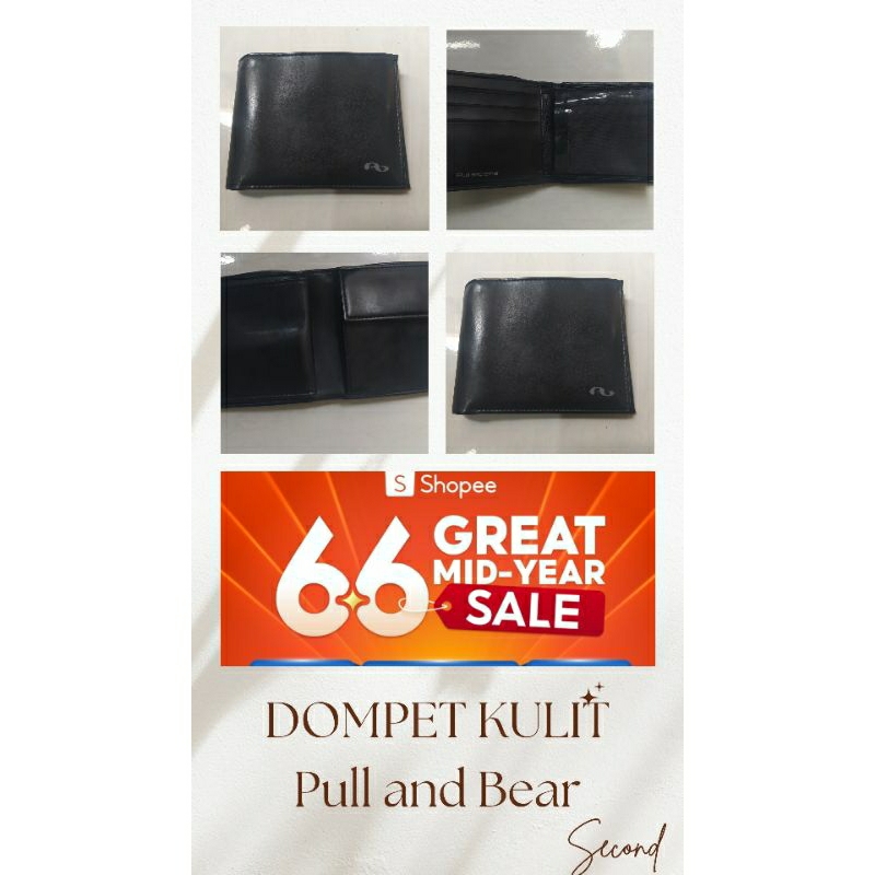 Dompet kulit original merk pull and Bear (preloved) termurah