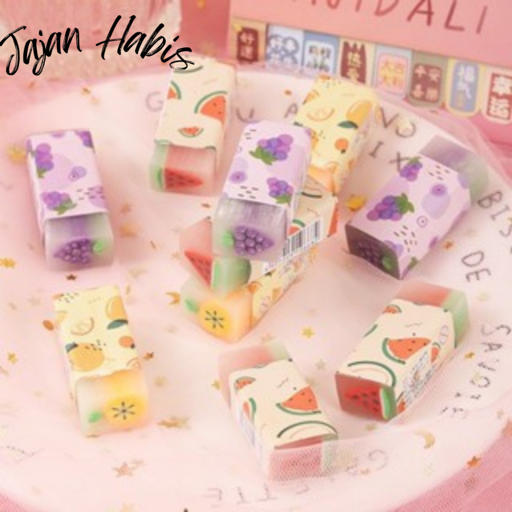 

JABIS Penghapus Pensil Motif Buah Fruits Eraser Penghapus Karakter Dinosaurus Sweet Eraser Anak Sekolah Karakter Dino Hapusan Sekolah Korean Style