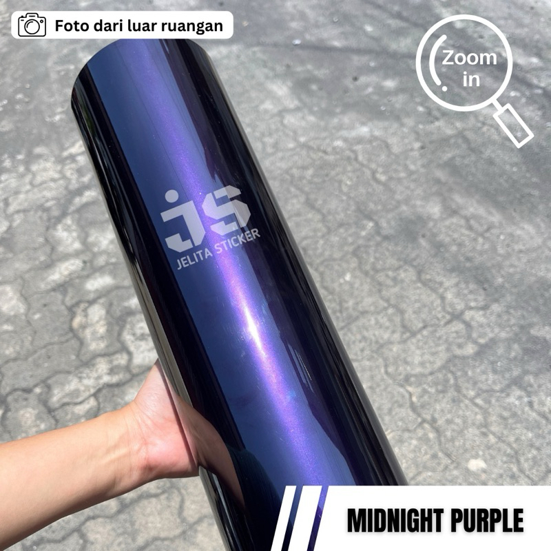 Sticker Midnight Purple / Skotlet Hitam Lembayung Ungu / Stiker Moonlight Purple