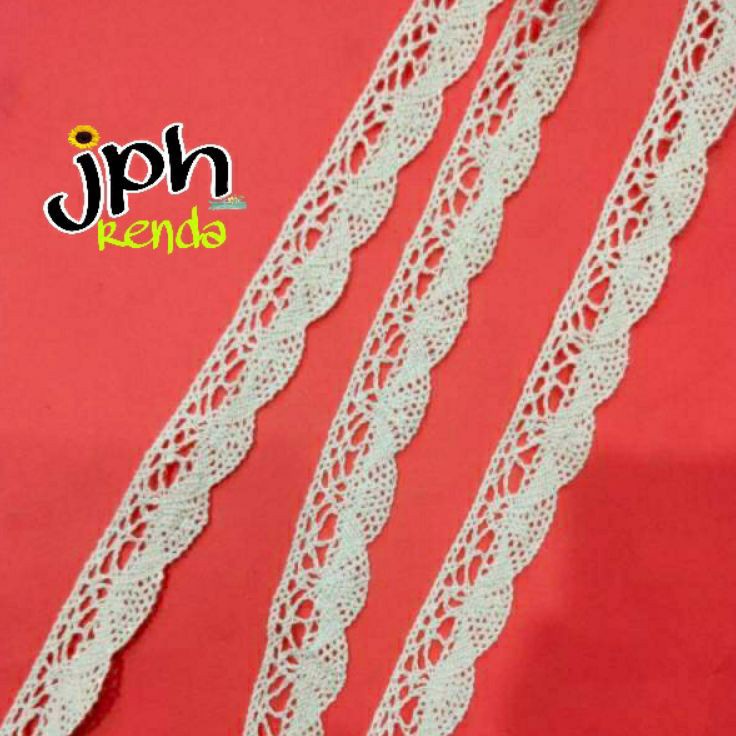 GROSIR Renda rajut kipas lebar 2cm isi 2 yard