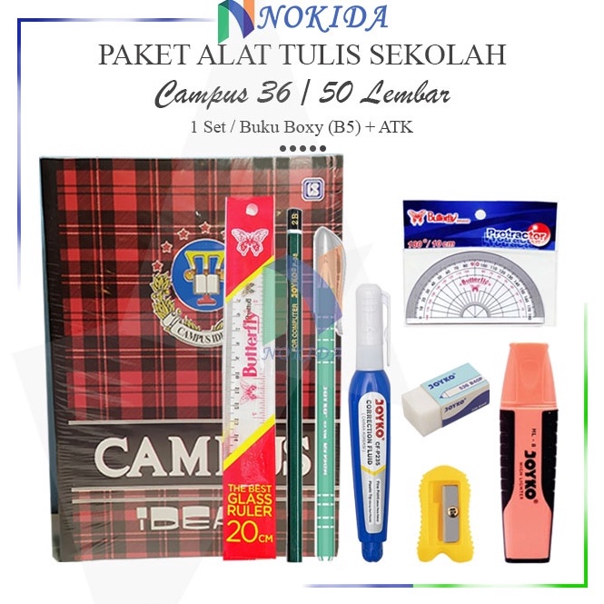 

KODE X89T Nokida 1 Set Perlengkapan Sekolah SMPSMAKuliah Paket Alat Tulis Sekolah Perlengkapan Alat Tulis Buku Tulis Campus Buku Catatan Buku Kampus 36 Penggaris Butterfly Rautan Pensil 2b Pulpen Jel Penghapus Besar Tipe X Joyko