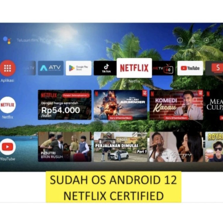 KODE Q9O STB ANDROID 12 TV BOX RAM 2GB NETFLIX TV SUDAH UNLOCK DAN ROOT FULL APLIKASI