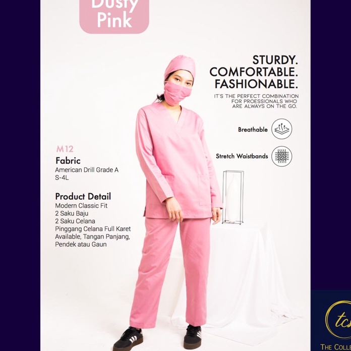 BAJU OK MEDELLIN  BAJU OKA  BAJU JAGA  SCRUB MEDIS  BAJU PERAWAT LENGAN PANJANG UNISEX