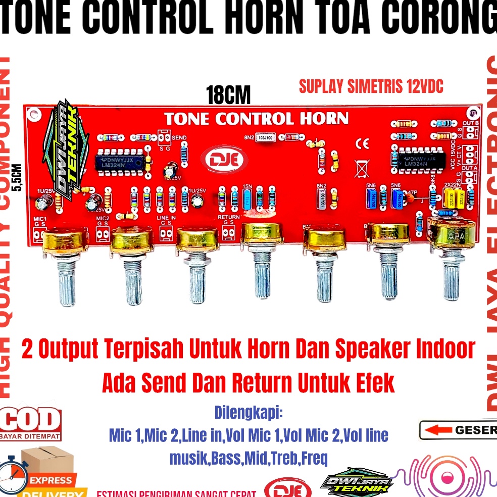 KODE H87X Tone Control Toa Atau Corong Masjid