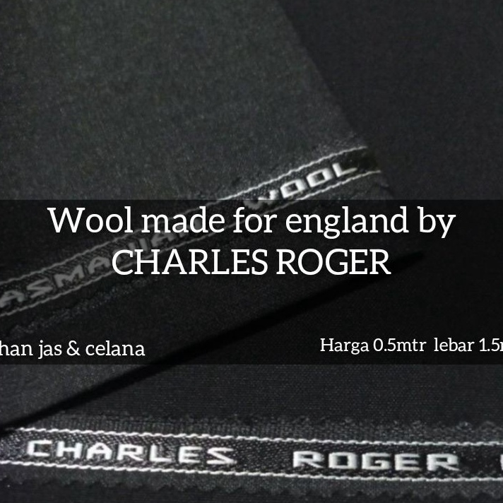 Ready Stok KAIN WOOL CHARLES ROGER BAHAN JAS BAHAN CELANA SEMI WOOL